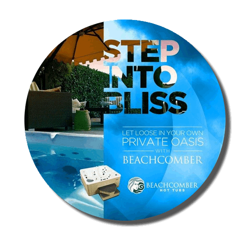 Step into Bliss with a beach comber hot tub