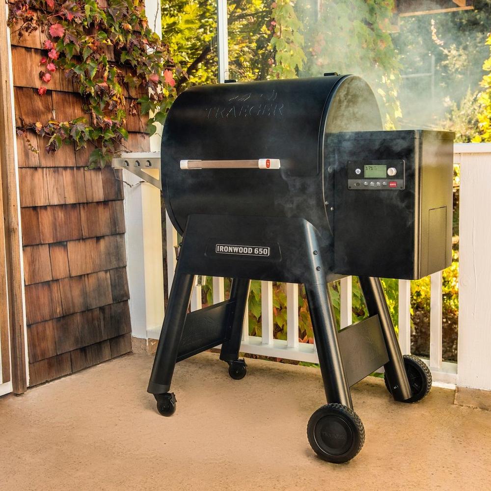 traeger-ironwood-650-pellet-grill-lifestyle-front-angle
